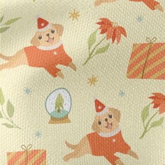 Red Sweater Puppy Waterproof Canvas