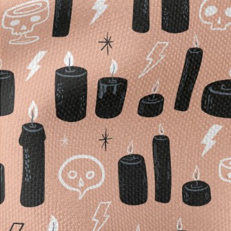 Halloween Black Candle Waterproof Canvas