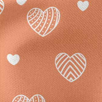 Cute Line Love Heart Waterproof Canvas