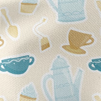 Elegant Tea Set Waterproof Canvas