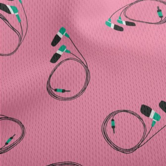Regular Plug Earphones Athletic Mesh Flat Back