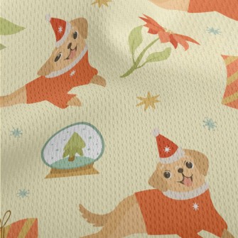 Red Sweater Puppy Athletic Mesh Flat Back