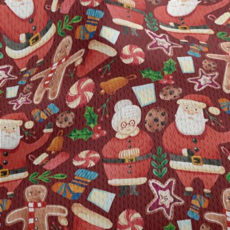 Santa Claus Athletic Mesh Flat Back