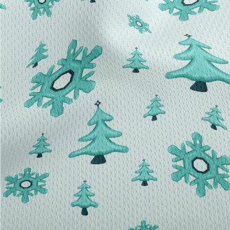 Falling Snowflakes Christmas T Athletic Mesh Flat Back