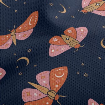 Mysterious Pattern Moth Athletic Mesh Flat Back