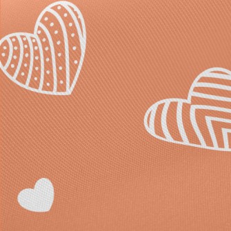 Cute Line Love Heart Twill