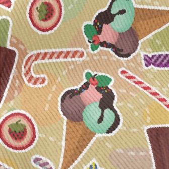 Fruit Popsicle Ice Cream Standard Corduroy
