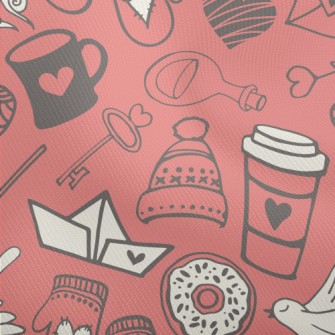 Warm Wool Hat And Gloves Dobby