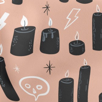Halloween Black Candle Stretch Ponte