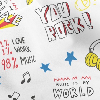 I Love Rock Music Micro Fleece