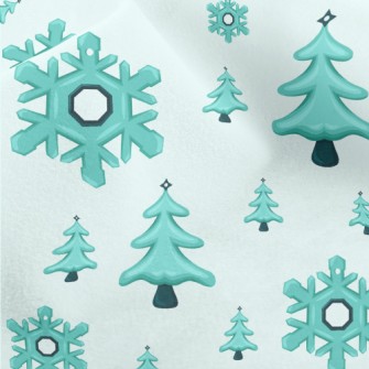 Falling Snowflakes Christmas T Micro Fleece