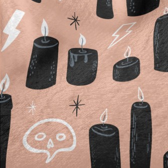 Halloween Black Candle Minky