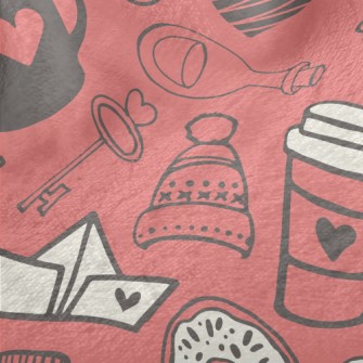 Warm Wool Hat And Gloves Minky