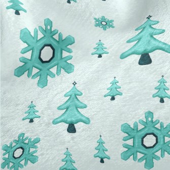 Falling Snowflakes Christmas T Minky