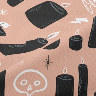 Halloween Black Candle Piqué