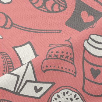 Warm Wool Hat And Gloves Piqué