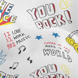 I Love Rock Music Lightweight Performance Linen