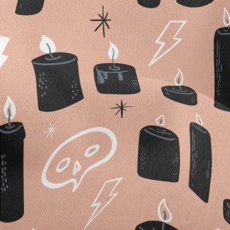 Halloween Black Candle Lightweight Performance Linen