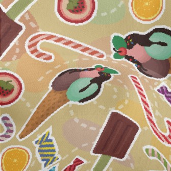 Fruit Popsicle Ice Cream Lightweight Performance Linen
