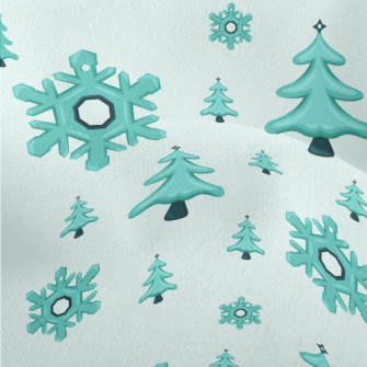 Falling Snowflakes Christmas T Lightweight Performance Linen