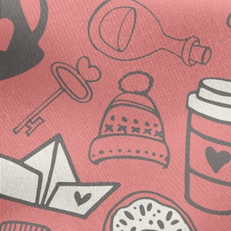 Warm Wool Hat And Gloves Jersey Backed Fleece