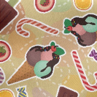 Fruit Popsicle Ice Cream Jersey Backed Fleece