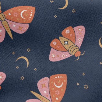 Mysterious Pattern Moth Jersey Backed Fleece
