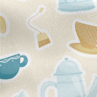 Elegant Tea Set Jersey Backed Fleece