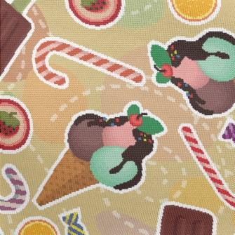 Fruit Popsicle Ice Cream Pongee