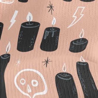 Halloween Black Candle Stretch Jersey