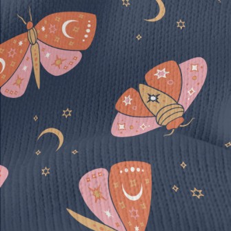 Mysterious Pattern Moth Stretch Jersey