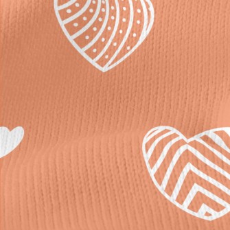 Cute Line Love Heart Stretch Jersey