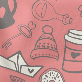 Warm Wool Hat And Gloves Lightweight Cotton Poplin