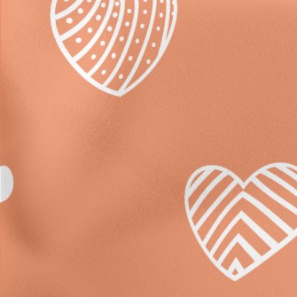 Cute Line Love Heart Lightweight Cotton Poplin