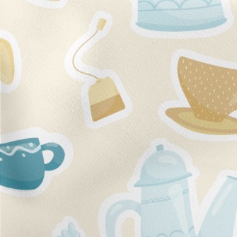 Elegant Tea Set Lightweight Cotton Poplin