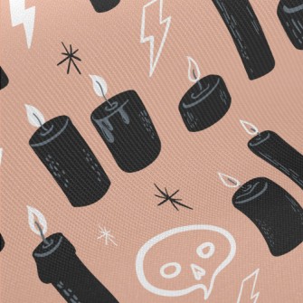 Halloween Black Candle Midweight Cotton Poplin