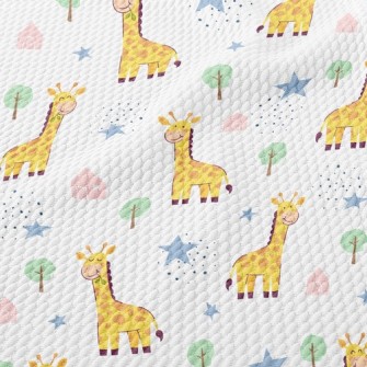 Smiling Giraffe Birdseye Piqué