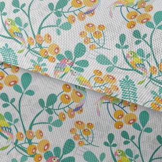Parrot And Orange Blossom Waterproof Oxford