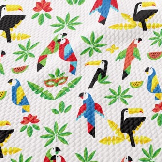 Watermelon Parrot Toucan Birdseye Piqué