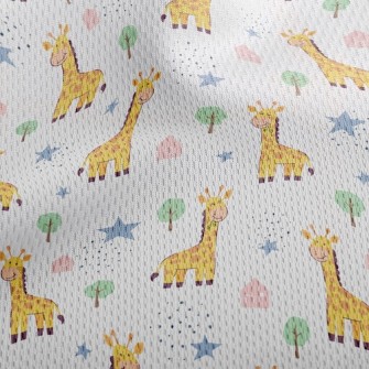 Smiling Giraffe Athletic Mesh Flat Back