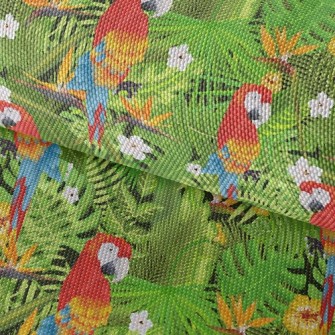 Flowers And Parrots Waterproof Oxford