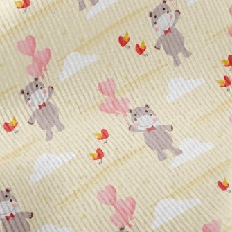 Love Balloon Hippopotamus Standard Corduroy