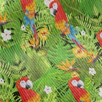 Flowers And Parrots Standard Corduroy