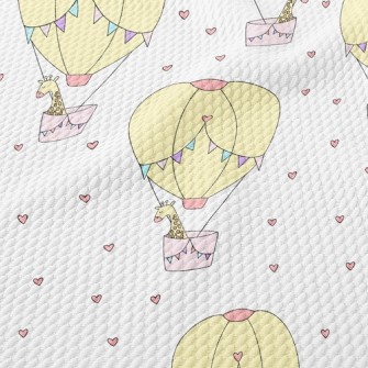 Hot Air Balloon Giraffe Birdseye Piqué