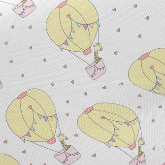 Hot Air Balloon Giraffe Twill