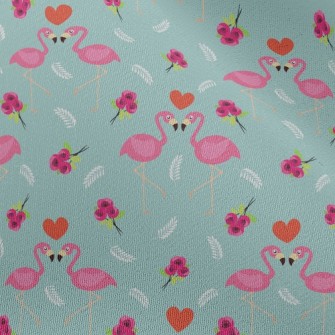 Flamingo And Rose Chiffon