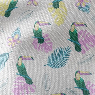 Palm Leaf Toucan Waterproof Canvas