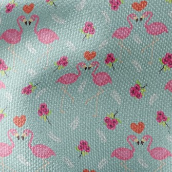 Flamingo And Rose Waterproof Canvas