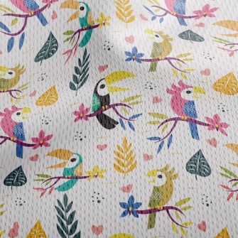 Cute Toucan And Parrot Athletic Mesh Flat Back