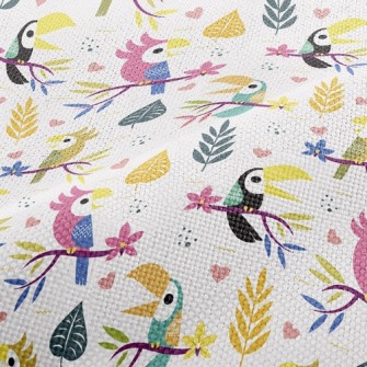 Cute Toucan And Parrot Performance Linen